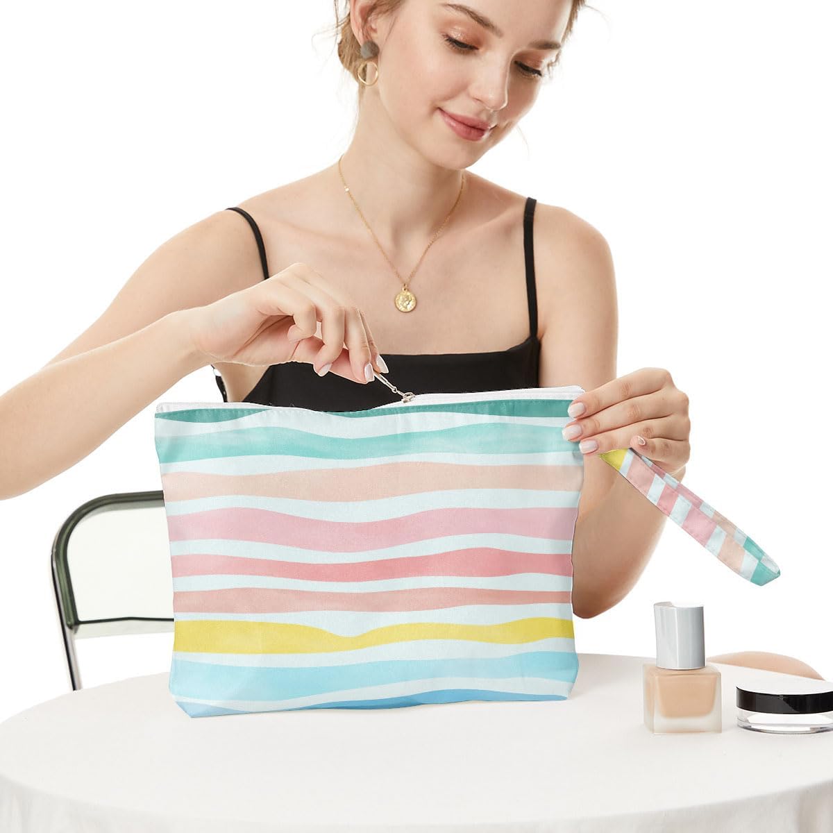 Fokongna Wet Dry Bag – Waterproof Travel Bag, Large Zipper Pouch for Swimsuits, Diapers, Toiletries, Makeup for Women & Girls - Image 3